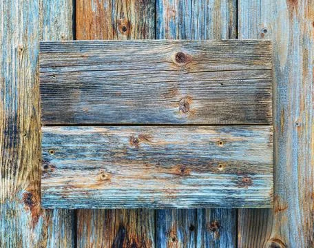 Rustic table built with aged wooden planks. Abstract background. Foto stock