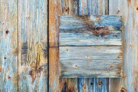 Rustic table built with aged wooden planks. Abstract background. Foto stock