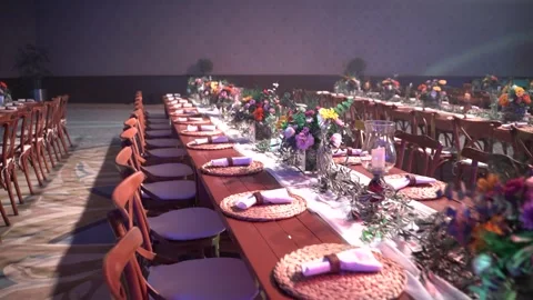 Rustic table decoration Stock Footage 259690904