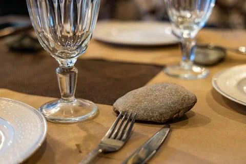 A Rustic Table Setting in Moscow Stock Photos