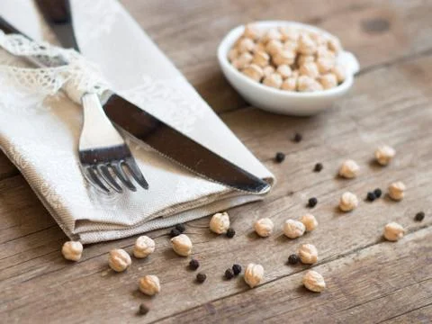 Rustic table setting Stock Photos