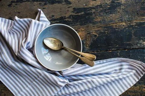 Rustic table setting 스톡 사진