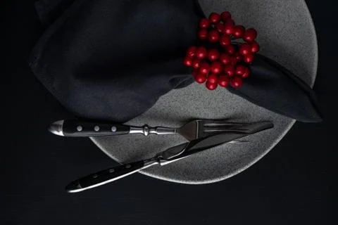 Rustic table setting Stock-Fotos