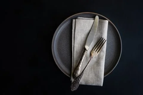 Rustic table setting Stock Photos
