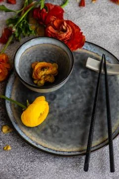 Rustic table setting Foto stock