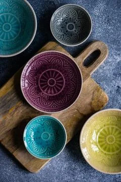 Rustic table setting Foto stock