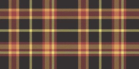 This rustic tartan plaid pattern features brown, yellow, and red tones with.. イラスト素材