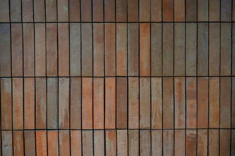 Rustic Terracotta Brick Wall Texture Background Pattern Stock Photos