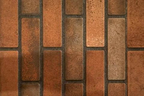 Rustic Terracotta Brick Wall Texture for Architectural Design Backgrounds 库存照片
