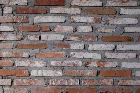 Rustic Textured Red Brick Wall Background Stock Photos