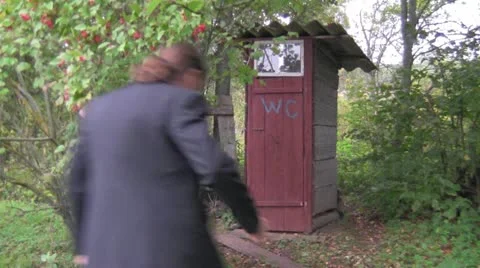 Rustic toilet Vídeo Stock 12268221