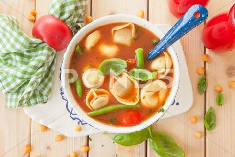 Rustic tomato soup Stock Photos