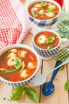 Rustic tomato soup Stock Photos