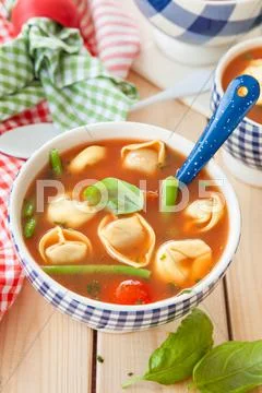 Rustic tomato soup Stock Photos