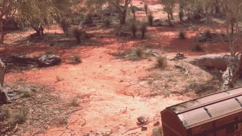 Rustic Tranquility in the Heart of a Vivid Outback Landscape Vidéo 344928850