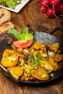 Rustic tyrolean groestl Stock Photos