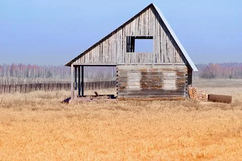 Rustic unfinished house. Stock Photos