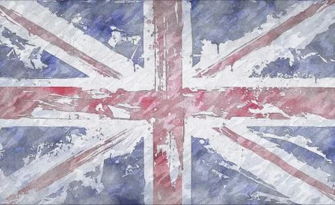 Rustic Union Jack Flag Stock Illustration