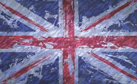 Rustic Union Jack Flag Stock Illustration