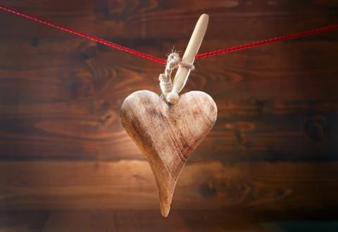 Rustic valentines greeting card Stock Photos