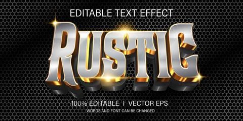 Rustic vector text effect with modern style design イラスト素材