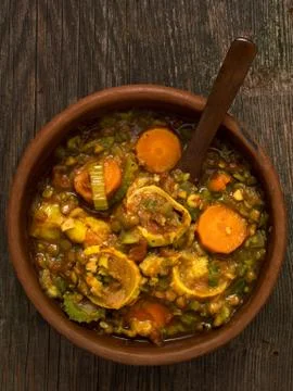 Rustic vegetarian casserole Stock Photos