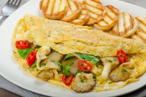 Rustic vegetarian omelette Foto stock
