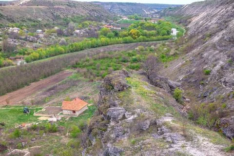 Rustic view from the cliff Stock Photos