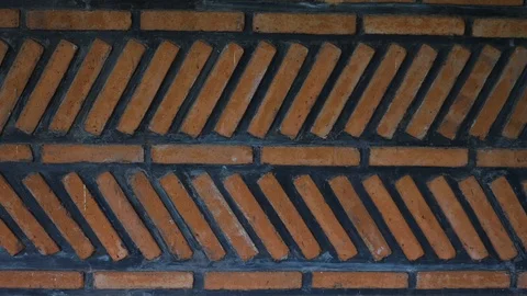 Rustic village Brick Wall house wallpaper Pattern background texture Stock Footage 102718598
