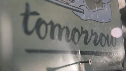 Rustic vintage poster written "tomorrow" 库存影片 138228973