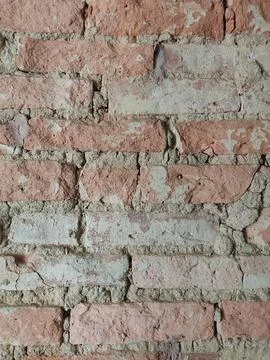Rustic wall, made of solid bricks Stock Photos
