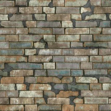 Rustic Weathered Brick Wall Seamless Texture Stock Photos