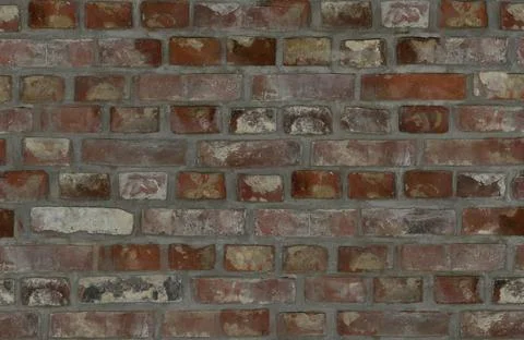 Rustic Weathered Red Brick Wall Texture Background Stock Photos