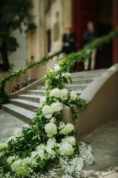 Rustic wedding decor. Details of the wedding day. Stock Photos