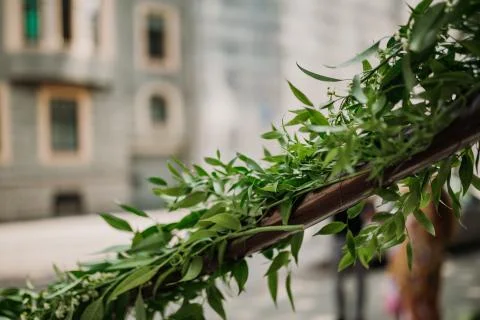 Rustic wedding decor. Details of the wedding day. Stock Photos
