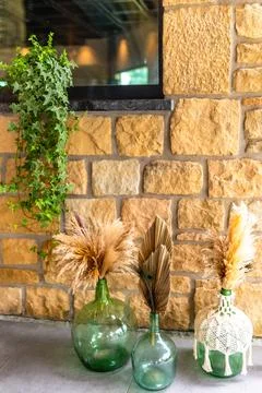 Rustic wedding decor with natural elements Stock Photos