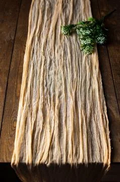 Rustic wedding table decor Stock Photos