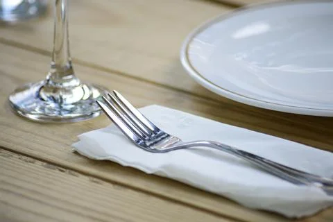 Rustic wedding tableware Stock Photos