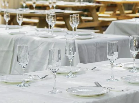 Rustic wedding tableware Stock Photos