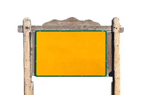 Rustic western blank message sign isolated Stock Photos