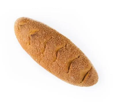 Rustic white bread isolated on white Stock Photos