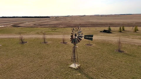 Rustic Windmill Stock Footage 197564335