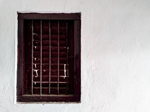 Rustic Window in an Ancient Wall Stock Photos