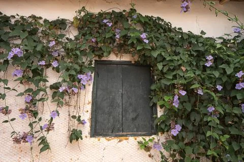 Rustic window in Barichara Colombia Stock Photos