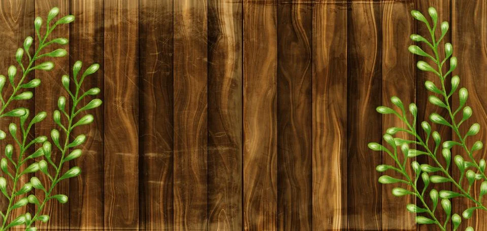 Rustic Wood Border Ilustração Stock