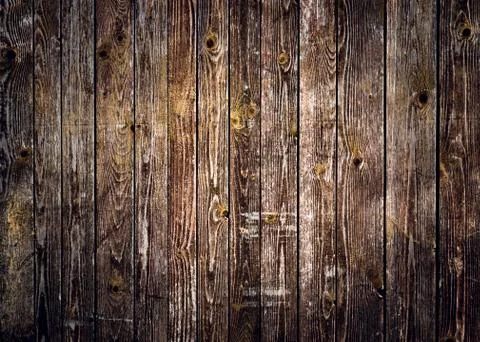 Rustic wood planks background with nice vignetting Stock Photos