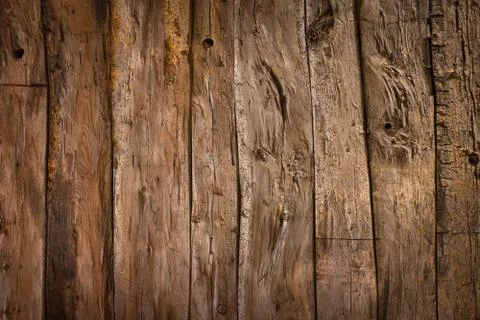 Rustic wood planks background with nice vignetting Stock Photos