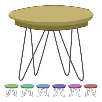Rustic wood table vector cartoon graphic Stockillustratie