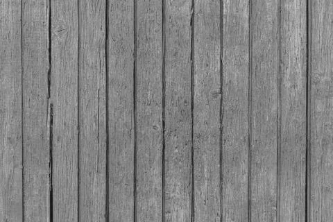 Rustic wood texture or background in monochrome. Black and white. Close-up. Stock Photos