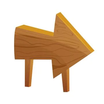 Rustic Wooden Arrow Sign Stock Illustration